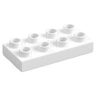 Duplo Plate 2 × 4 Medium Lime