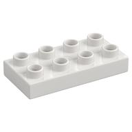Duplo Plate 2 × 4 White