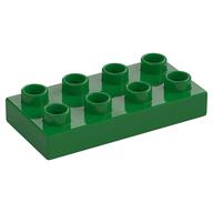 Duplo Plate 2 × 4 Green