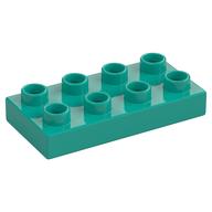 Duplo Plate 2 × 4 Dark Turquoise