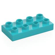 Duplo Platte 2 × 4 Mittelazur