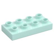 Duplo Plate 2 × 4 Light Aqua
