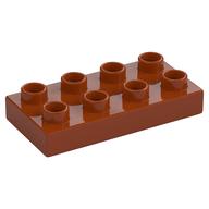 Duplo Plate 2 × 4 Dark Orange
