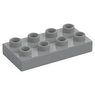 Duplo Plate 2 × 4 Light Bluish Gray