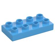 Duplo Platte 2 × 4 Mittelblau