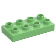Duplo Plate 2 × 4 Medium Green