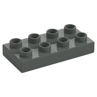 Duplo Platte 2 × 4 Dunkelgrau
