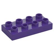 Duplo Platte 2 × 4 Dunkellila