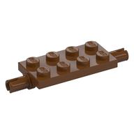 Plate Special 2 × 4 with Pins, Reinforced Reddish Brown