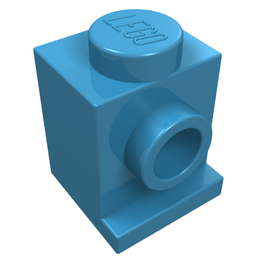 Brick Special 1 × 1 with Headlight Maersk Blue