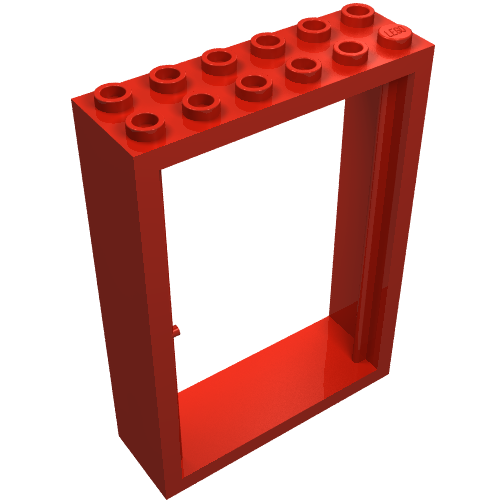 Tür Rahmen 2 × 6 × 7 Rot