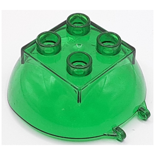 Duplo Ball Tube Cover, Hinged Top Trans-Green