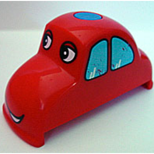 Duplo Car Body Rounded with Face Print & Sound (Brick Runner) Rot