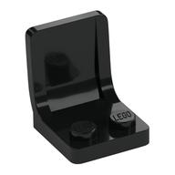 Seat / Chair 2 × 2 with Center Sprue Mark Schwarz