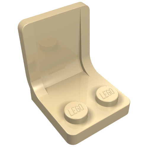 Seat / Chair 2 × 2 with Center Sprue Mark Beige