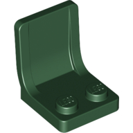 Seat / Chair 2 × 2 with Center Sprue Mark Dunkelgrün