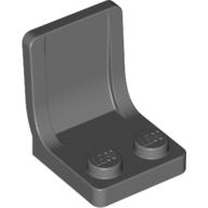 Seat / Chair 2 × 2 with Center Sprue Mark Dark Bluish Gray