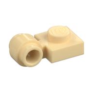 Plate Special 1 × 1 with Clip Light, Bar Hole [Thick Ring] Beige
