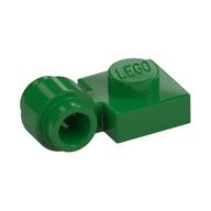 Plate Special 1 × 1 with Clip Light, Bar Hole [Thick Ring] Green