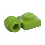 Plate Special 1 × 1 with Clip Light, Bar Hole [Thick Ring] Lime