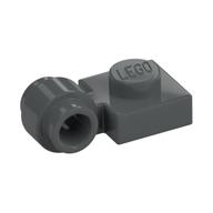 Plate Special 1 × 1 with Clip Light, Bar Hole [Thick Ring] Dark Bluish Gray
