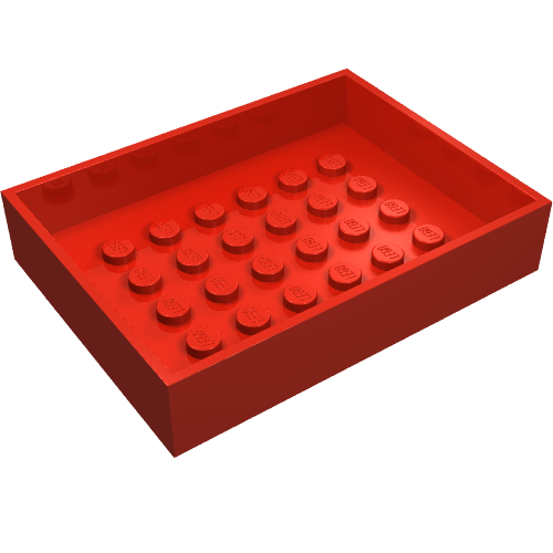 Kiste 6 × 8 × 1 1/3 unten Rot