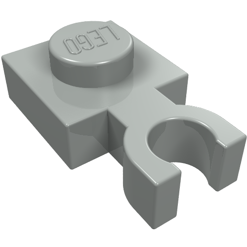 Plate Special 1 × 1 with Clip Vertical [Thin U Clip] Hellgrau