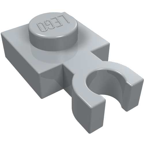 Plate Special 1 × 1 with Clip Vertical [Thin U Clip] Hellblaugrau