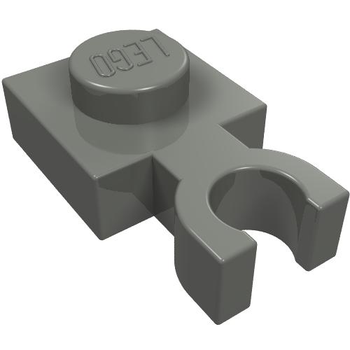 Plate Special 1 × 1 with Clip Vertical [Thin U Clip] Dunkelblaugrau