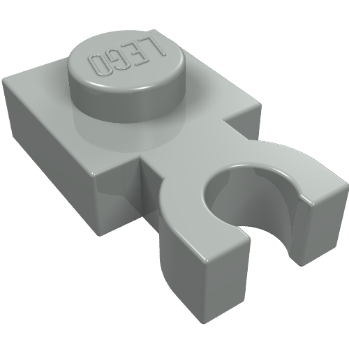 Plate Special 1 × 1 with Clip Vertical [Thick U Clip] Hellgrau