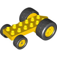 Duplo Backhoe Base with Black Tires Gelb