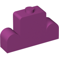 Brick Curved 1 × 4 × 2 Centre Stud Top Magenta