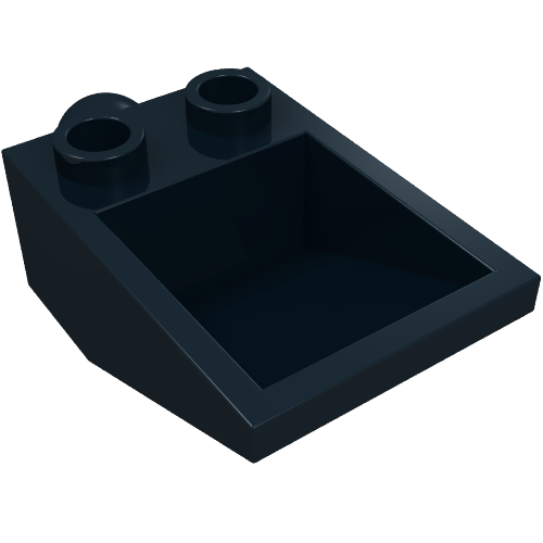Construction Vehicle Bucket, Slope Inverted 33° 3 × 2 Hollow with Towball (Arm Piece) Schwarz