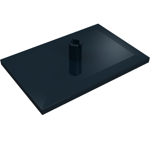 Tile Special 6 × 4 with Beveled Edges and 7mm Pin (Train Bogie Plate) Schwarz