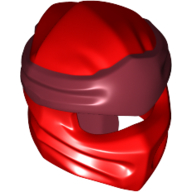 Wrap with Long Back Knot, Dark Red Band Pattern Rot