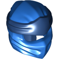 Wrap with Long Back Knot, Dark Blue Band Pattern Blau
