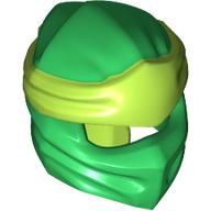Wrap with Long Back Knot, Lime Band Pattern Grün