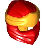 Wrap with Long Back Knot, Bright Orange Band Pattern Rot