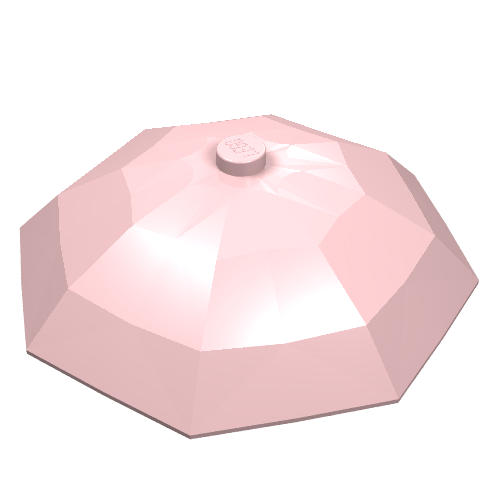 Equipment Umbrella Top with No Bottom Flaps, 6 × 6 with Top Stud Light Pink