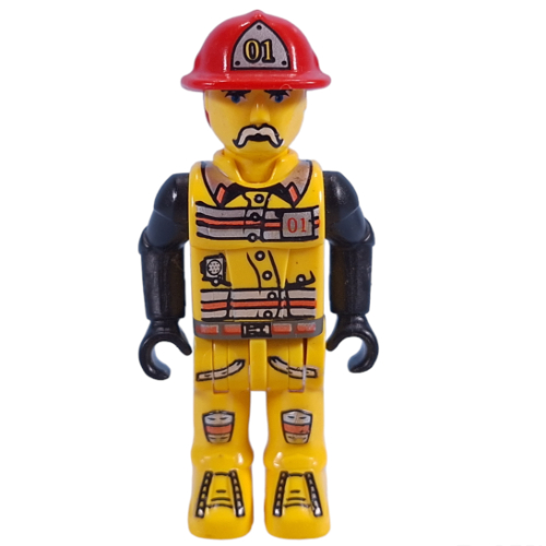 Juniors Midifig, Fireman in Hat #01 Yellow