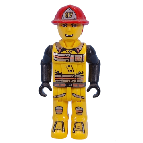 Juniors Midifig, Fireman in Hat #07 Yellow