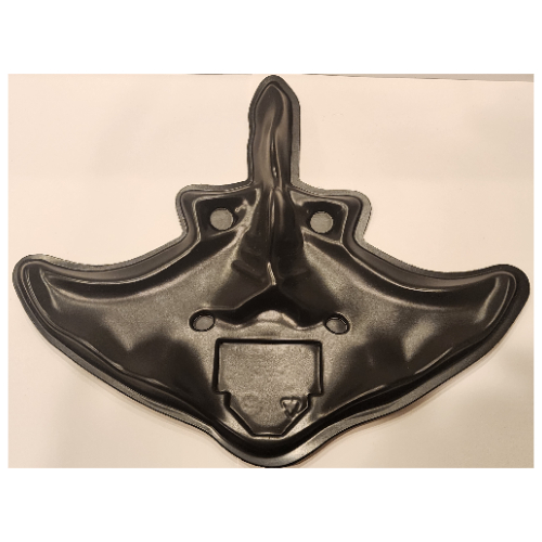 Baseplate Raised 35 × 42 × 4.5 Stingray with Depression for 6140 / 6109 Submarine Black