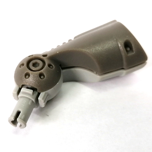 Large Figure Limb, Mechanical Short, with Rotation Joint Ball, Pin, and Pin Hole with Friction, Light Gray Half, Right (Jens) Dunkelgrau