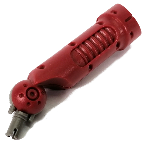 Large Figure Limb, Mechanical Long, with Dark Gray Pin and Socket Dunkelrot