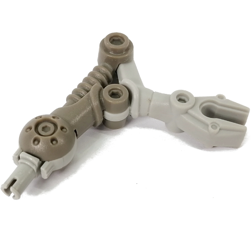 Large Figure Limb, Arm, Lower Section with Light Gray Grabber, Light Gray Pin (Jens) Dunkelgrau