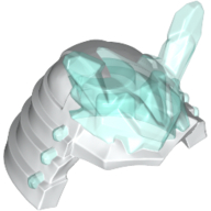 Helmet Samurai with Trans Light Blue Icicle Horns White