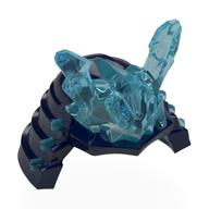 Helmet Samurai with Trans Light Blue Icicle Horns Dark Blue