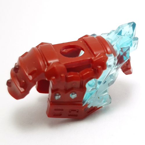 Minifig Neckwear Shoulder Armour With Trans Light Blue Ice Dunkelrot