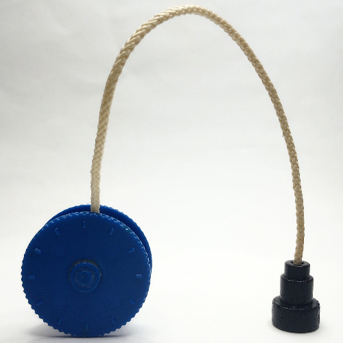 Duplo Winch Drum Narrow with White String and Black Over-the-Stud-Size Fitting Blue