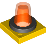 Duplo Flashlight, 2 × 2 Base with Trans-Neon Orange Light Gelb